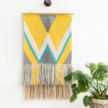 Шерсть ручной работы геометрический индийский Гобелены украшения стены Марокко в клетку и полоску современный дизайн kilim скандинавском стиле