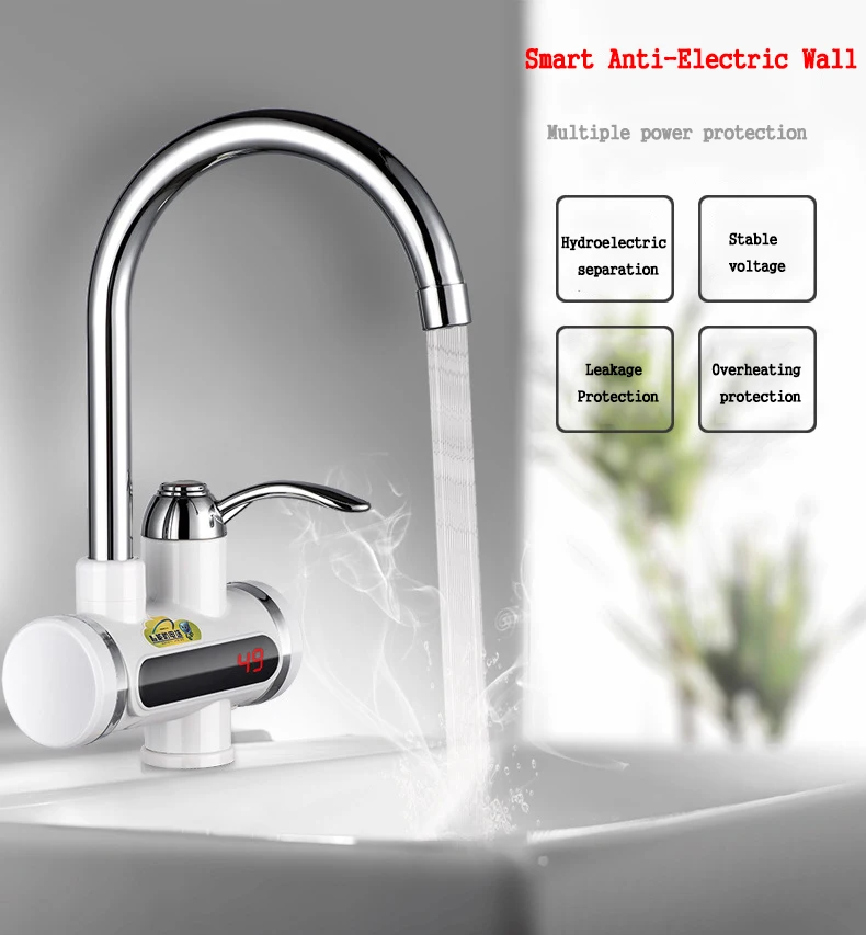 Electric Kitchen Water Heater Tap Instant Hot Water Faucet Heater Cold Heating Faucet Tankless Instantaneous Water Heater (8)