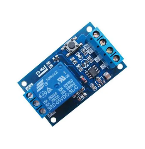 

5V Single Bond Button Bistable Relay Module Modified Car Start and Stop Self-Locking Switch One Key
