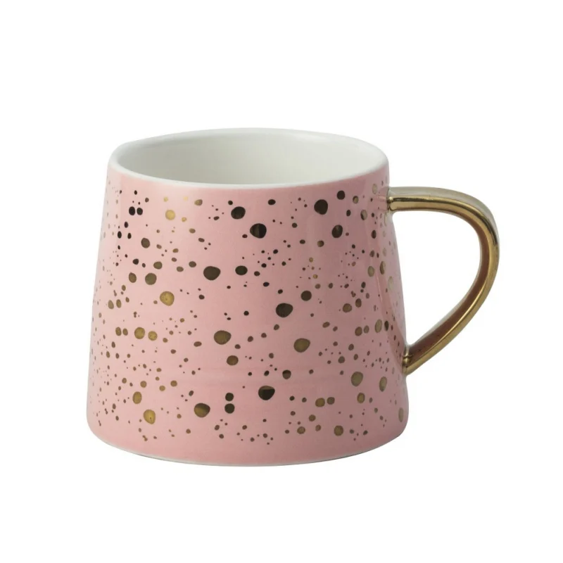 Творческий керамический кофе кружка для чая молока посуда для напитков звездное небо узор чайная чашка Модные Простые кружки простая чашка - Цвет: Розовый