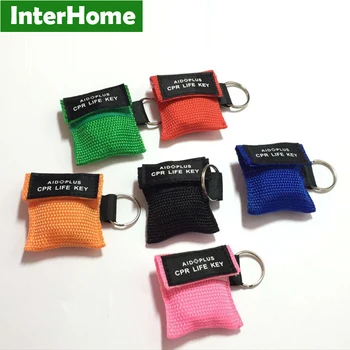

500PCS Training CPR Resuscitator Mask Keychain Emergency Face Shield First Aid CPR Mask for Health Care