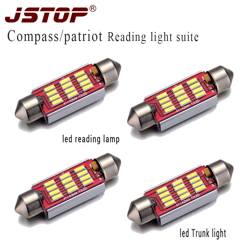 

JSTOP 4piece/set Compass patriot light 12VAC Lights led autolight festoon 41mm c5w canbus lamp bulbs