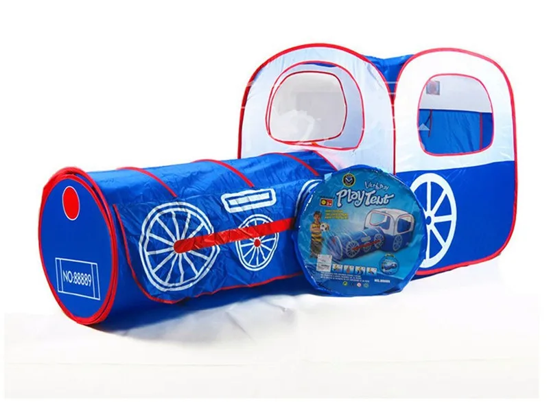 Kid Toddler Portable Tunnel Play House Deluxe Tent Train Playhouse Toy Outdoor And Indoor tent