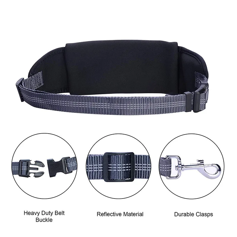 Adjustable Hands Free Dog Leash Waterproof Sport Running Pocket Waist Bag Retractable Walking Belt Jogging Pet Lead Belts (3)