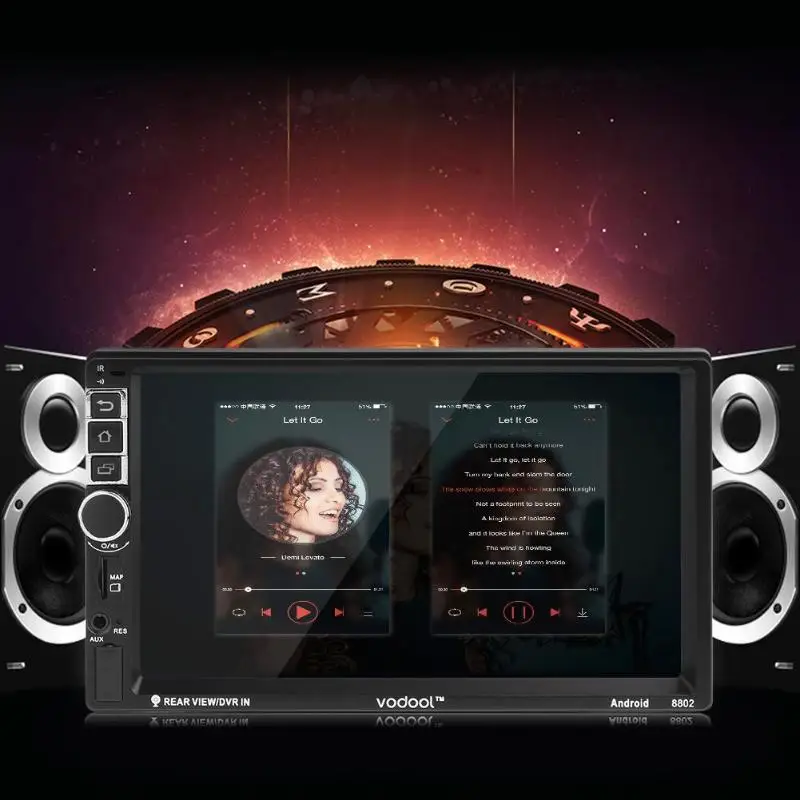 Best VODOOL 2 Din Android 7.1 Quad-core Car Stereo Player Multimedia Video MP5 Player 3G 4G WiFi GPS Navigation Audio Player+ Camera 14