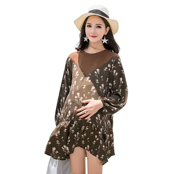 

Spring pregnancy clothes winter dress Maternal Clothes with Split Necks maternity casual dress womens clothing dresses