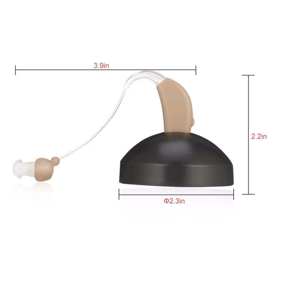New Rechargeable ear hearing aid mini device ear amplifier digital hearing aids behind the ear for deaf elderly acustico EU plug