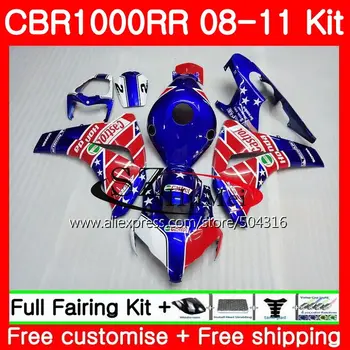 

Bodys For HONDA CBR1000 RR CBR 1000 RR 08 11 gloss Blue red 59HS1 CBR1000RR 08 09 10 11 CBR 1000RR 2008 2009 2010 2011 Fairings