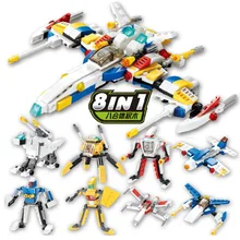 

Gudi 409pcs Deformation series Star Guard Fighter Building Blocks Model Toys Transformation Robot 8 In 1 Vehicle Sports Toy