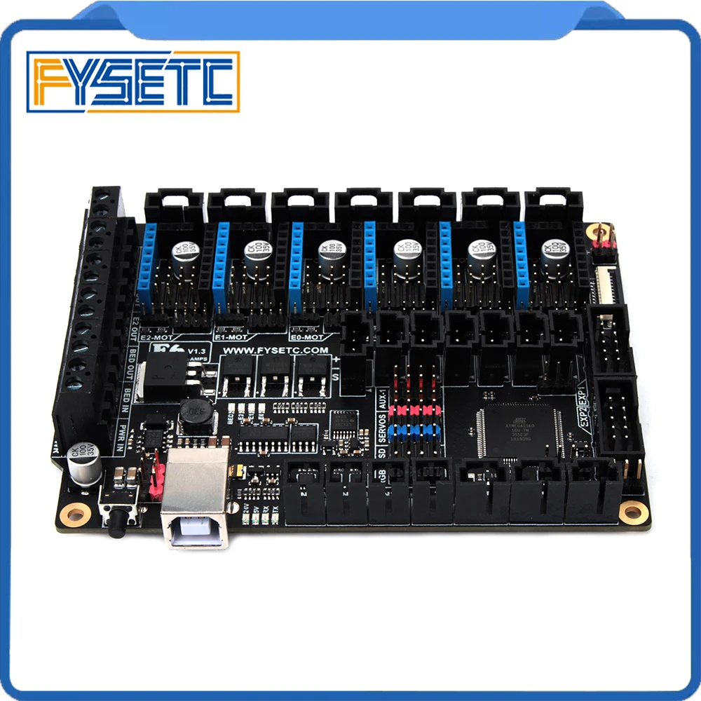 Плата все в одном FYSETC F6 V1.3 для электроники устройства 3D принтера с ЧПУ до 6