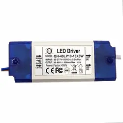 3 шт. 20 Вт 30 Вт 36 Вт AC85-277V светодиодный драйвер 10-18x3W 600mA DC30-60V Светодиодный источник питания постоянного тока потолочный светильник