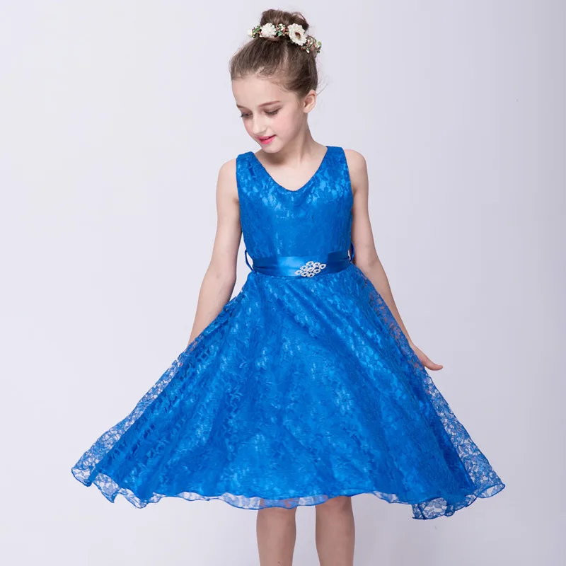 

Children's wear girls dress kids lace evening dresses for