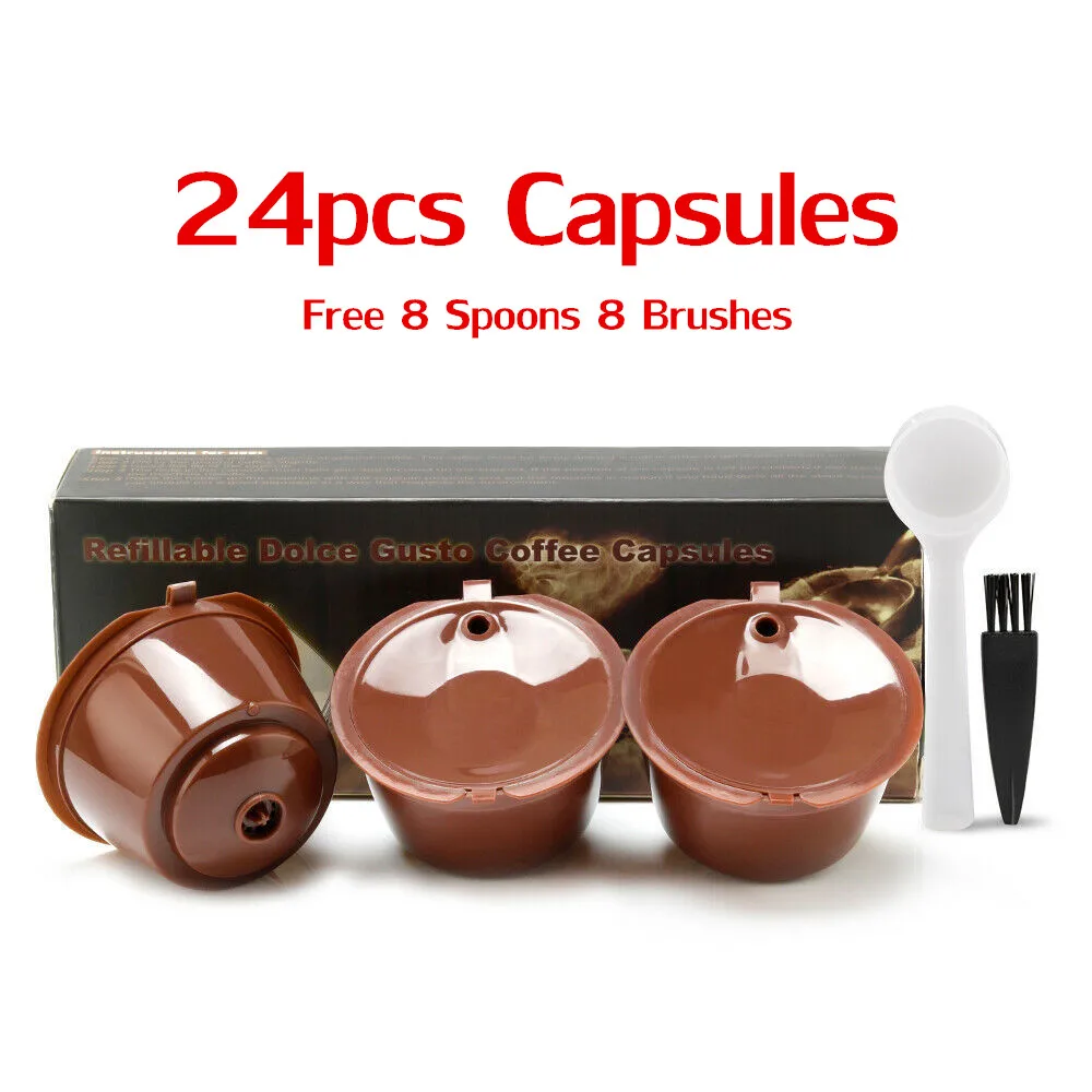 24pcs 3rd Nescafe dolcegusto кофе фильтр-чашка многоразового использования кофе капельница чай корзины Dolci Gusto капсулы стручки - Цвет: 24pcs 3rd