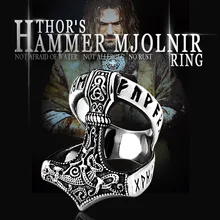 Байер, нержавеющая сталь, норвежский викинг, нордический миф, Тор, молоток, высокое качество, модное кольцо, опт, модное ювелирное изделие, BR8-567