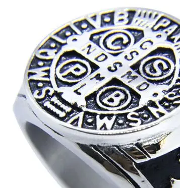 

Size 7-14 Cool 316L Stainless Steel Gold Silver Jewelry Cross Ring Vintage Man's Ladies Cross Ring