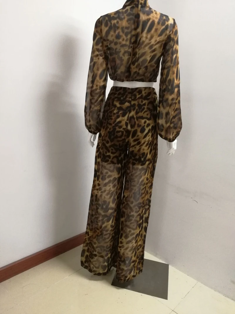 Модный леопардовый комплект из 2 предметов, повседневный укороченный топ, комбинезон, наряд, одежда, женские вечерние платья, одежда для свиданий