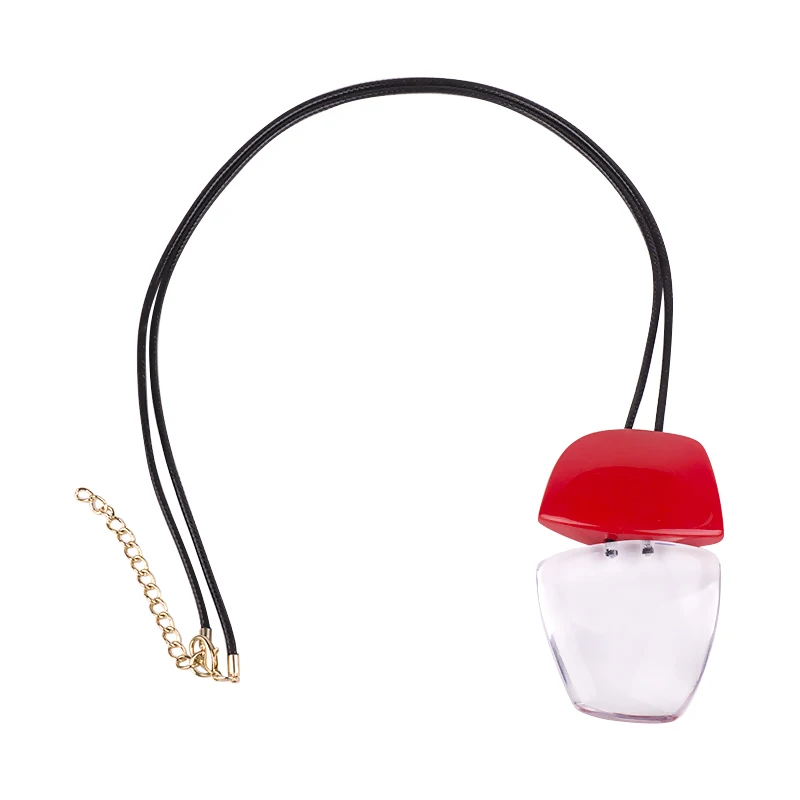 Vintage Fashion Acrylic Necklaces Women New Statement With Big Stone Resin Pendant Long Leather Chains Necklace Party Jewelry (3)