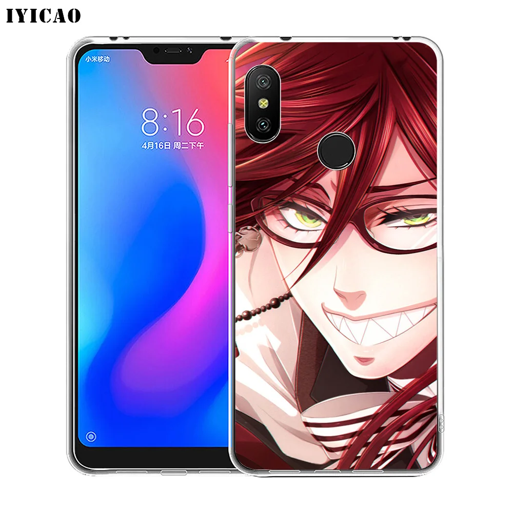 IYICAO Черный Дворецкий Мягкий силиконовый чехол для телефона Grell Sutcliff Xiaomi Redmi 4A 5A 6A