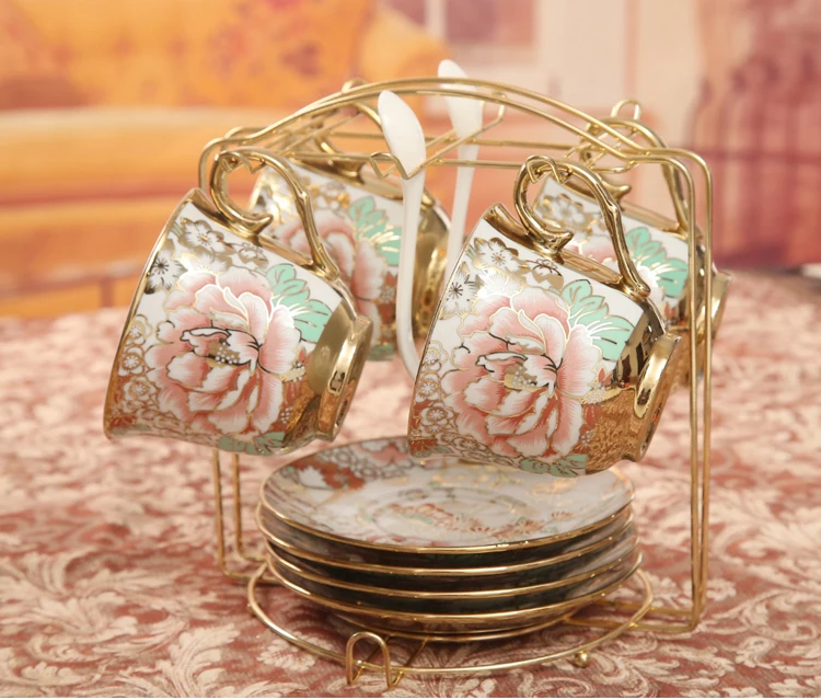 Elegant European Royal Style Coffee Cups Lover Couple Mugs Ceramic 4