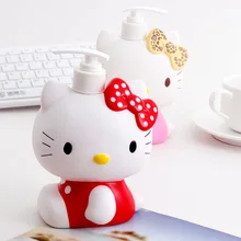 Модная мультяшная hello kitty мультяшная душевая Ванна hello kitty пластиковая бутылка для мытья рук портативные диспенсеры для мыла