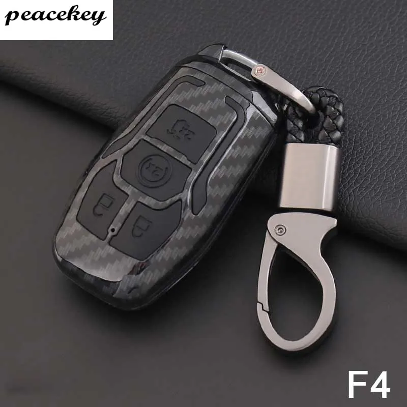 Карбоновый силиконовый защитный чехол для ключей для Ford Escort Mondeo Everest Ranger Fusion Auto Key Shell