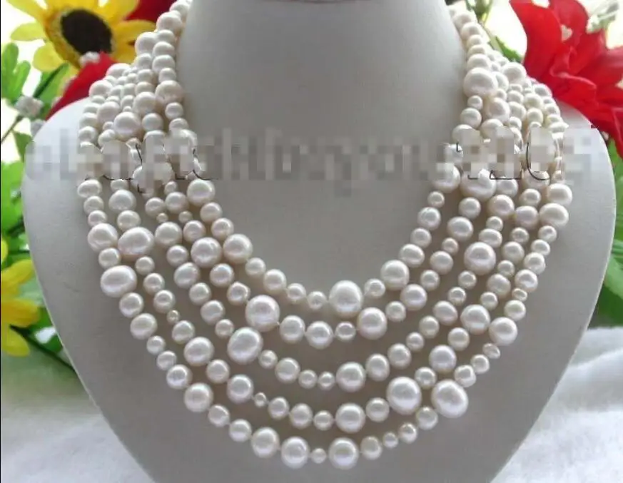 

Free shipping hot sale Women Bridal Wedding Jewelry >Longest 100" Genuine Natural 12mm Round White Pearl Necklace