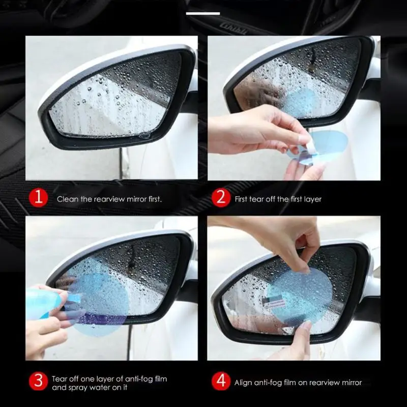 Car Rainproof Antifog Protective Film Rearview Mirror