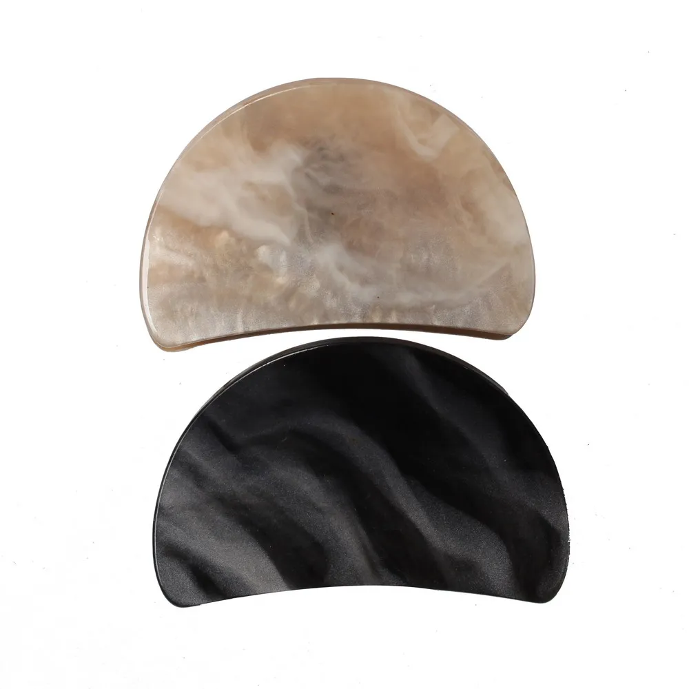 

Semicircle Hair Clip 2.3" Size Acrylic Hairpins Solid Color Women Hair Claws Women Make UP Washing Tool Hair Accessories