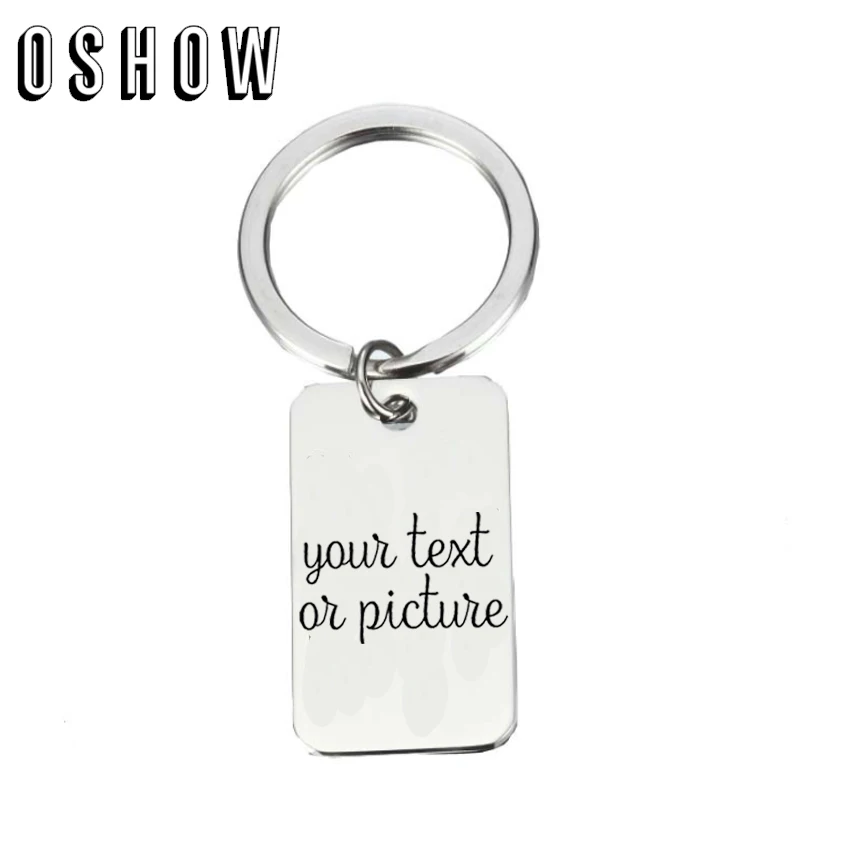 

Custom Gifts Laser Personalized Keychain Hand Stamped Logo- Stainless steel Keychains With Customized Logo Free Engraving
