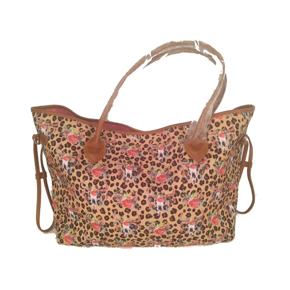 حقيبة يد فاخرة النساء حقيبة مصمم لينة قماش ليوبارد عارضة مستحضرات تجميل أزياء السيدات محفظة كبيرة المعتاد بو أعلى-حقائب بيد الفتيات