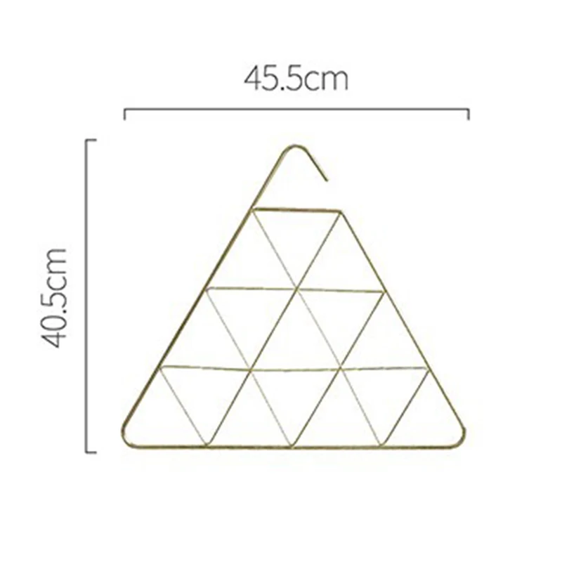 Новые Креативные геометрические железные плечики для шарфа, галстука и пояса, домашние декоративные вешалки, полка для хранения ювелирных изделий 45,5*40,5 см 6A1390