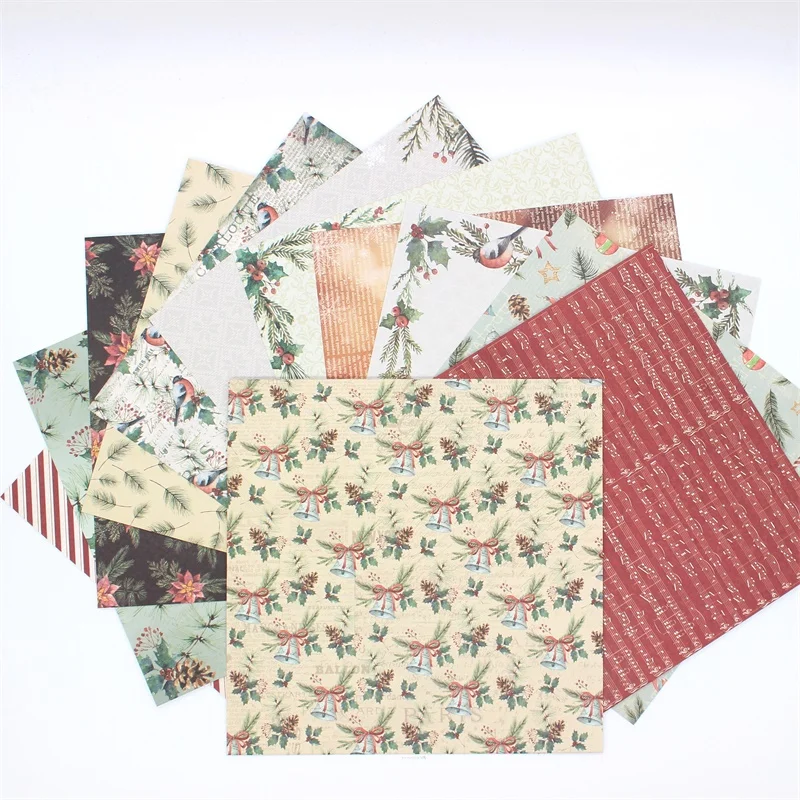 YPP ремесло 12 Рождество Счастливые подставки для семейного альбома бумага Оригами художественный фон изготовление бумажных карточек DIY записная книжка