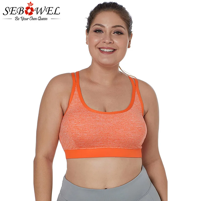 Orange-Double-Straps-Heathered-Sports-Bra-LC26029-14-1 