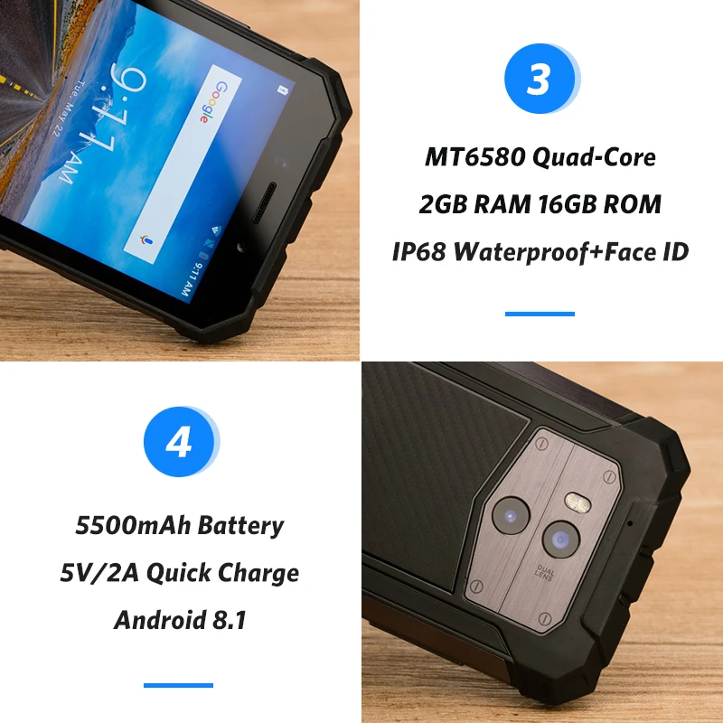 Ulefone Armor X2 IP68 Waterproof Mobile Phone Android 8.1 5.5\ Ulefone Armor X2 IP68 Waterproof Mobile Phone Android 8.1 5.5\
