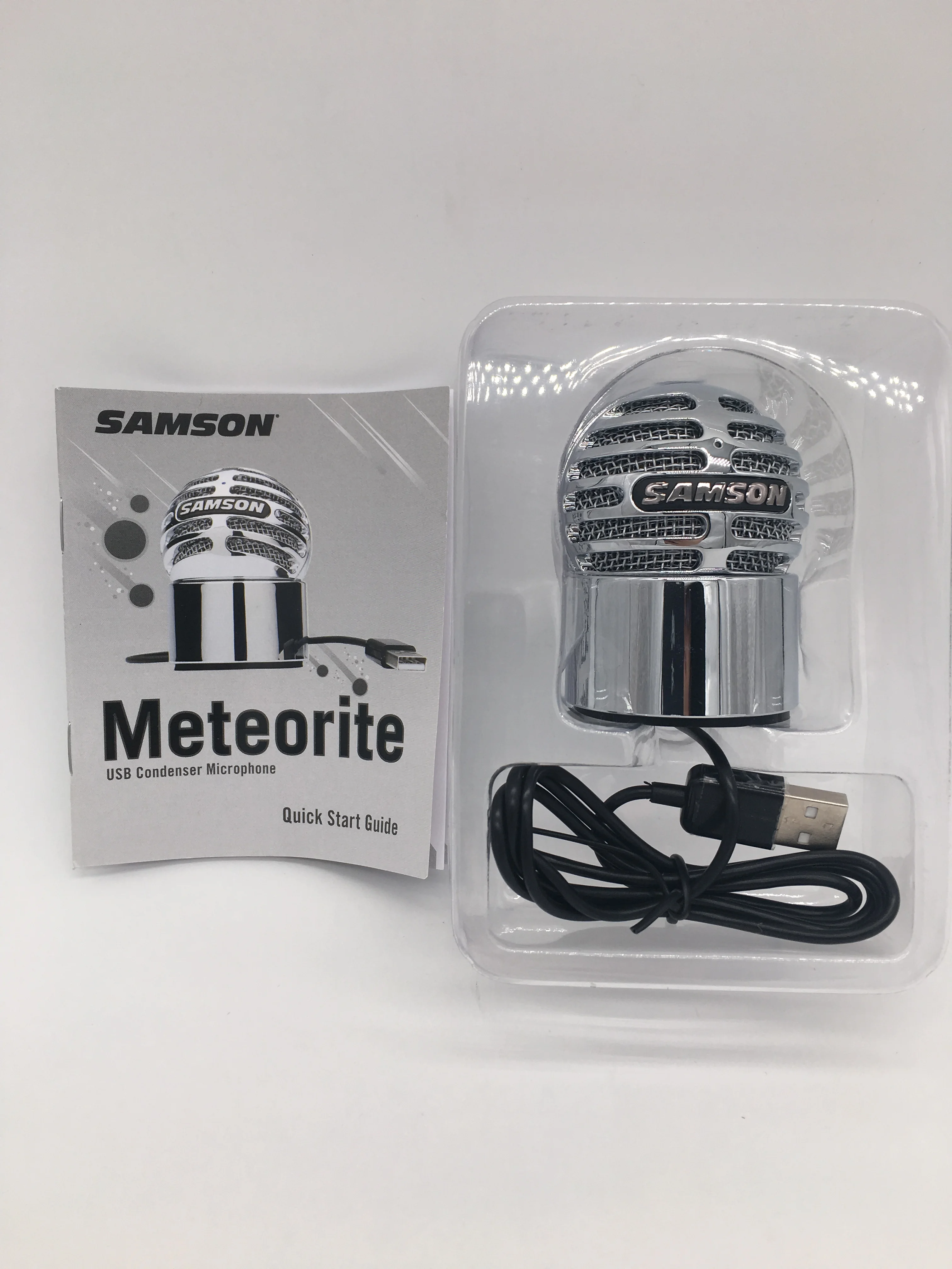 SAMSON Meteorite USB конденсаторный микрофон компьютер ноутбук запись для Skype, программное обеспечение для распознавания голоса