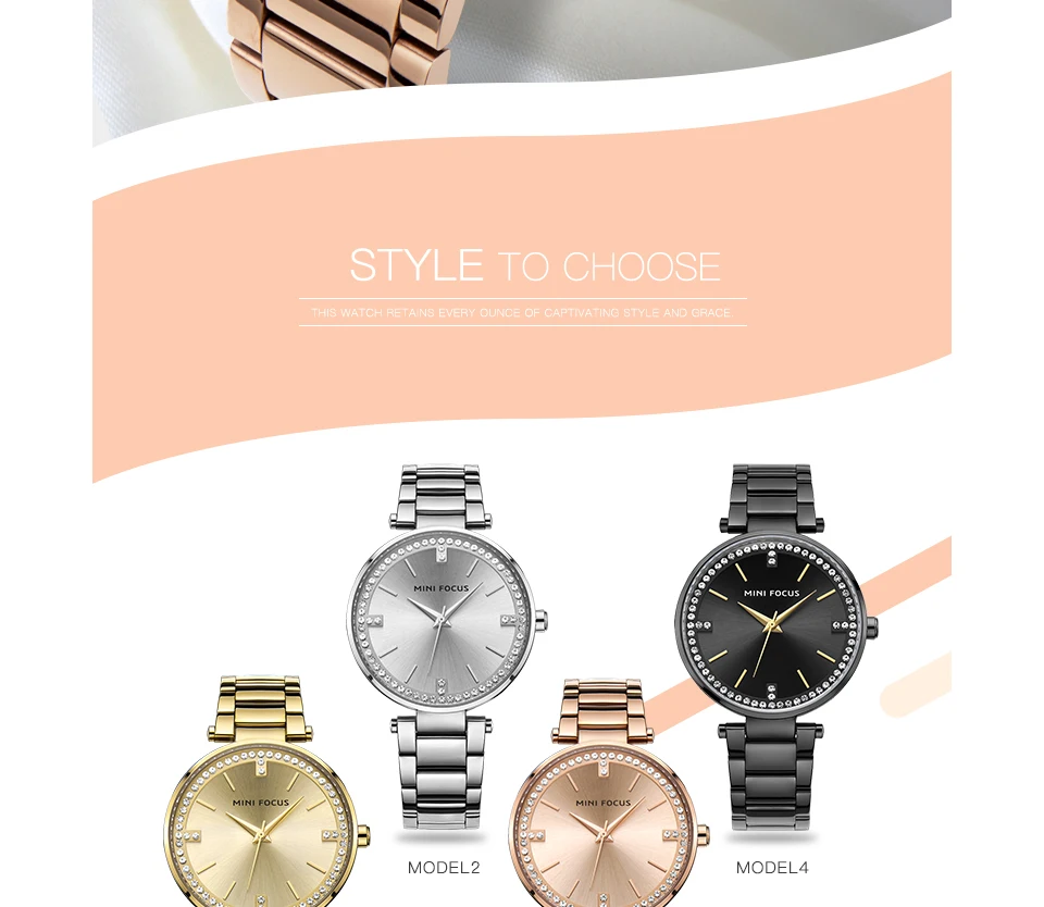MINIFOCUS, женские часы, Лидирующий бренд, роскошные, розовое золото, кварцевые, женские модные часы, женские наручные часы, Relogios Feminino