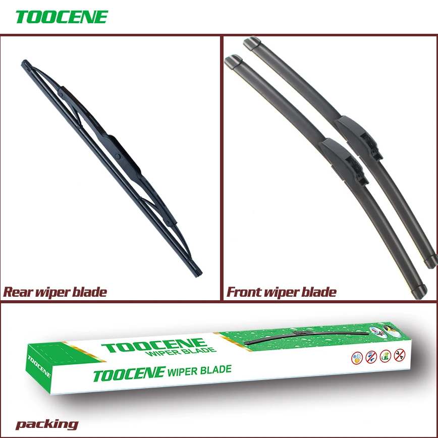 Front And Rear Wiper Blades For Hyundai Tucson 2004 2009 Rubber
