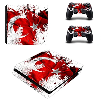 Style04 Homereally PS4 Slim кожи Турция флаг Дизайн ПВХ Стикеры чехол для Sony PlayStation 4 Slim консоли и контроллера PS4 аксессуар - Цвет: Style04