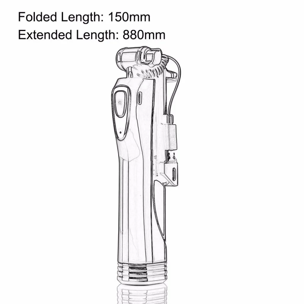 Эргономичный беспроводной Bluetooth селфи-палка светодиодный светильник красоты выдвижной монопод Автоспуск подходит для телефонов на Android
