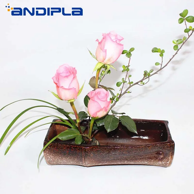 Винтажные Украшения в японском стиле Ikebana грубая Керамическая Настольная Ваза