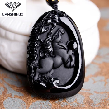 

of genuine counter natural Obsidian Obsidian pendant jewelry pendant, a vigorous spirit of the aged men and women Made in China