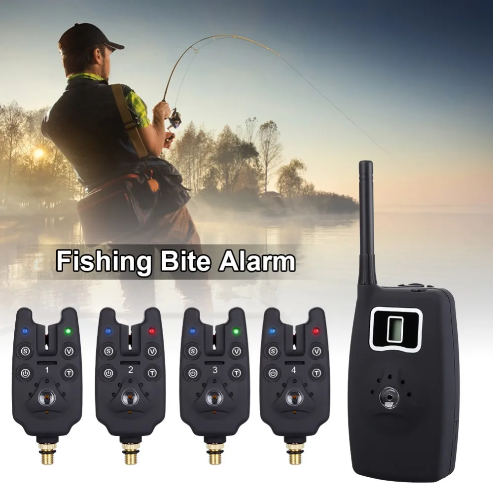 

JY-19 Wireless Fishing Bite Alarms Set Digital LED Pesca Indicator Adjustable Tone Volume Sensitivity Sound with Box