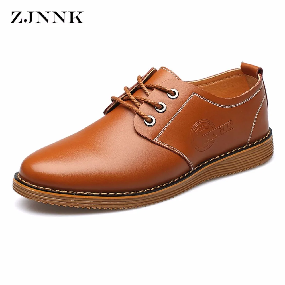 ZJNNK/Высококачественная мужская кожаная обувь в британском стиле; Туфли-оксфорды ручной работы на плоской подошве; мужская повседневная обувь на плоской подошве со шнуровкой размера плюс