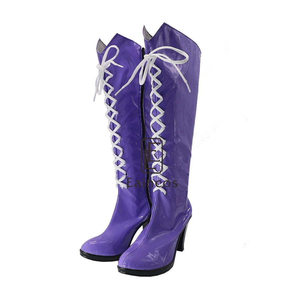 Обувь для костюмированной вечеринки в стиле аниме «Сейлор Мун», «Сейлор Сатурн»; маскарадные фиолетовые сапоги; Индивидуальный размер