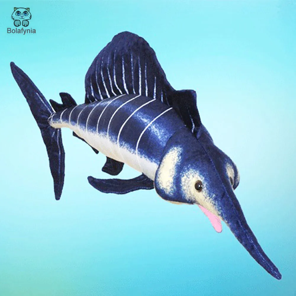 BOLAFYNIA Children Plush Stuffed Toy Large swordfish marine simulation