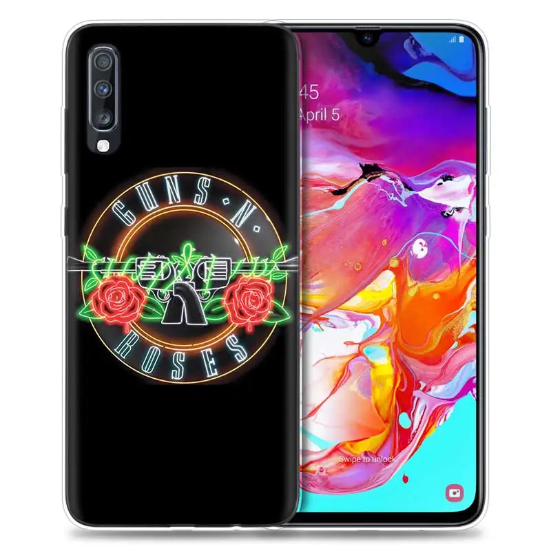 Пистолеты N Roses чехол для samsung Galaxy A50 A70 A80 A60 A40 A30 A20 A10 A50s A30s A20e A6 A8 плюс чехлы из ТПУ для телефона с отделениями для карт - Цвет: 10