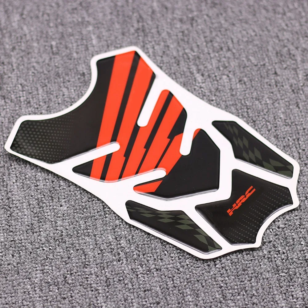 

3D Black Universal Motorcycle Oil Fuel Gas Tank Pad For Honda CBR600RR CBR1000RR HRC RACING Tank Cover Protector Decal Sticker