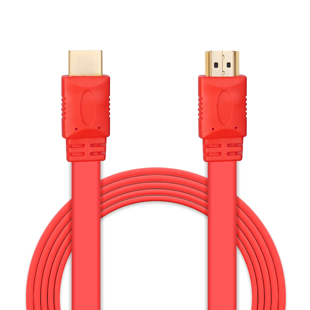 

Colorful Flat Long HDMI Cable V1.4 Version High speed Gold Plated Male to Male HD 1080P 3D for DVD PS3 HDTV XBOX 360 1/1.5/3/10m