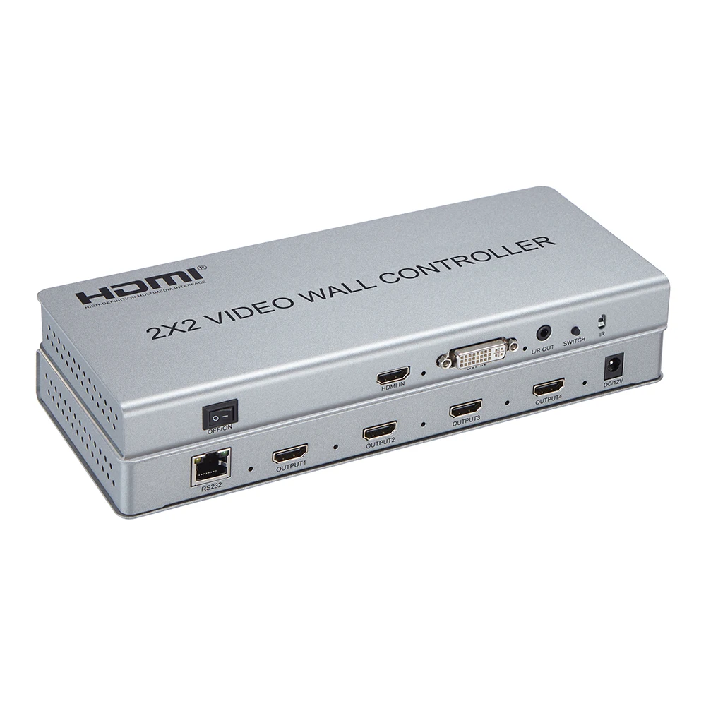 2x2 HDMI видео настенный контроллер 1080P Процессор HDMI/DVI вход поддержка 7 режимов