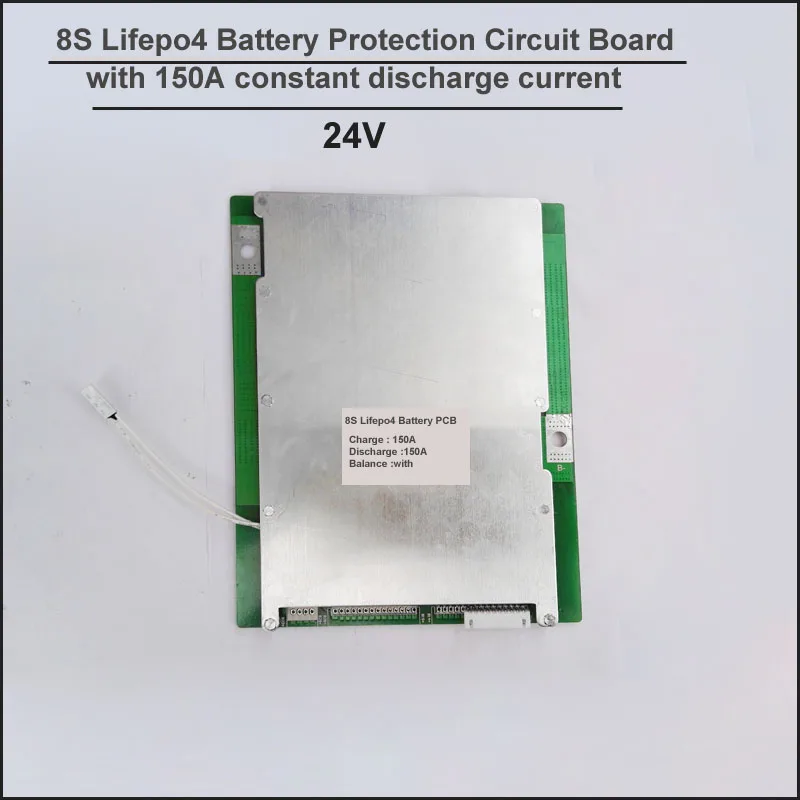 

High quality 24V 8S Lifepo4 battery BMS for Li-ion battery with 150A continuous current for 29.2V Lifepo4 Battery